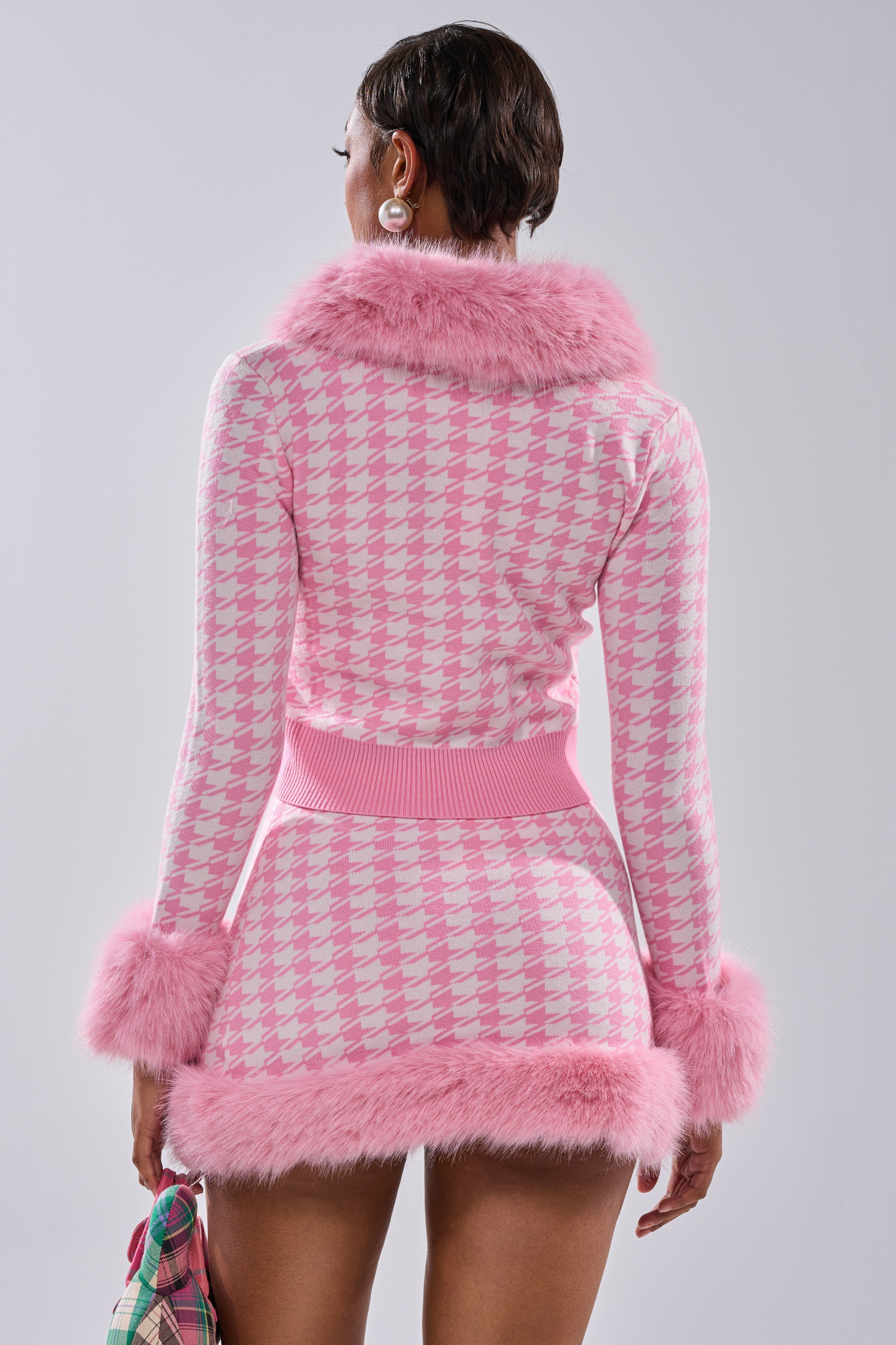 QUEEN OF LOVE SWEATER WITH FUR TRIM