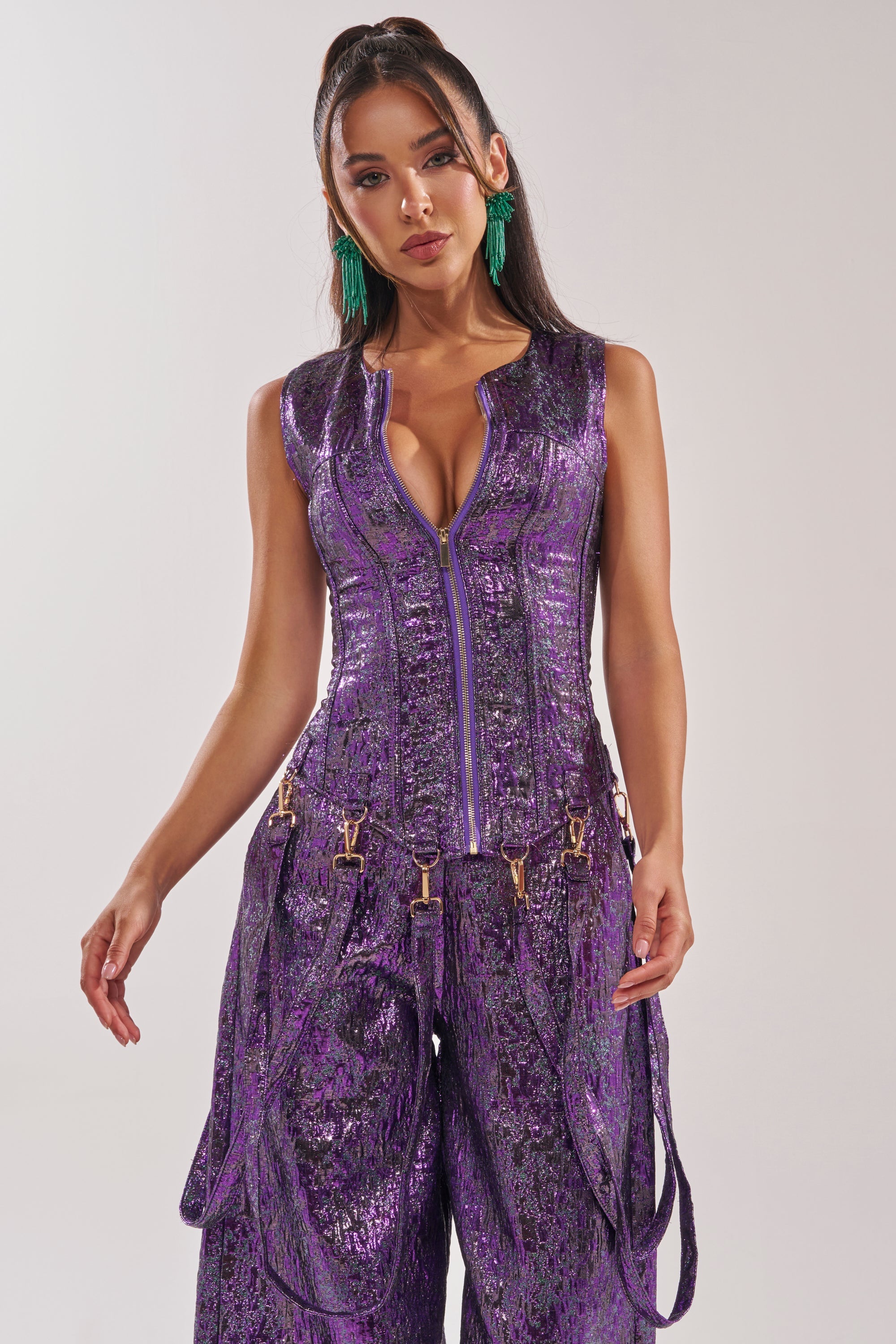 ROYALTY BROCADE CORSET TOP