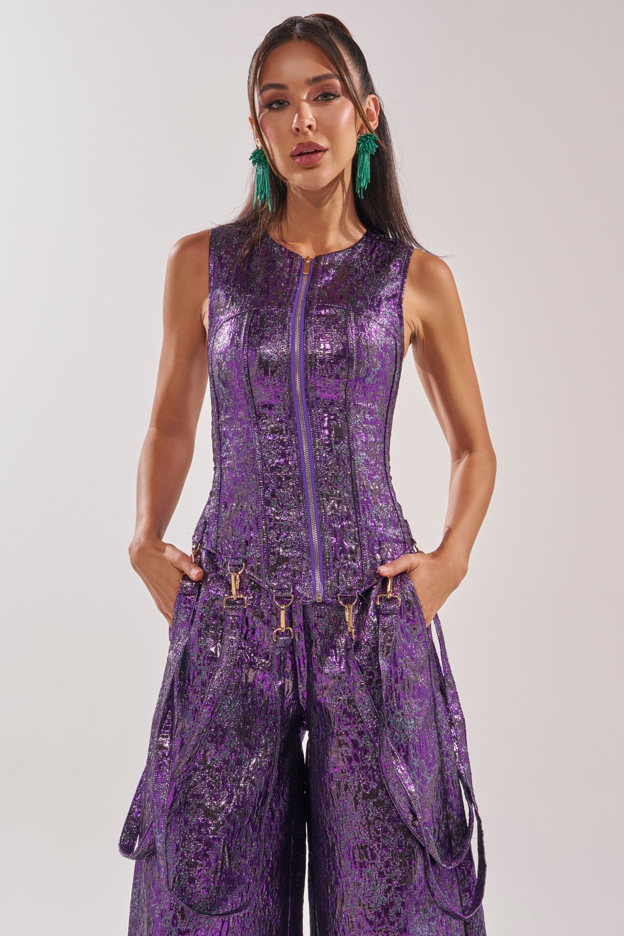 ROYALTY BROCADE CORSET TOP