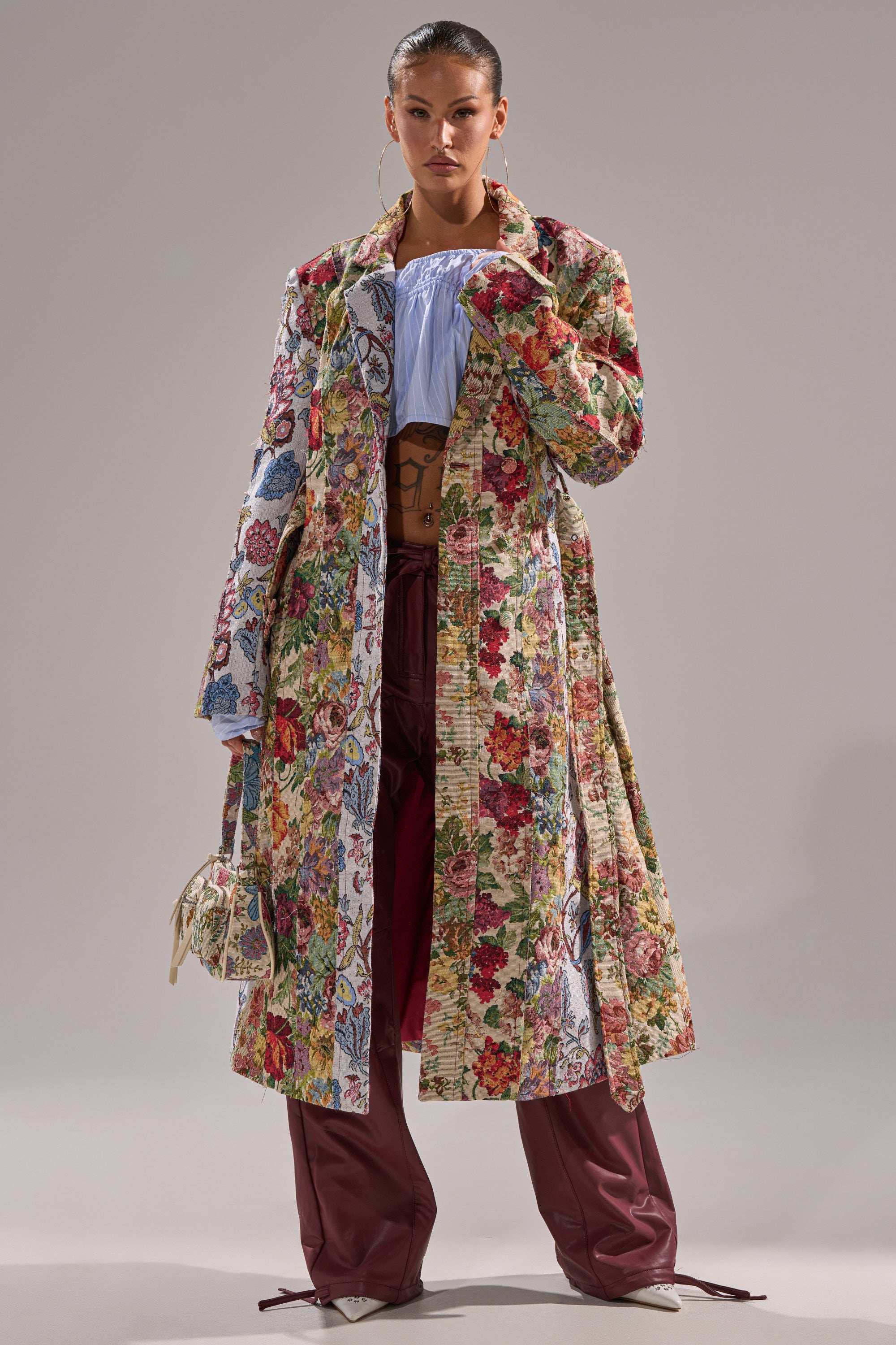 SUNDAY PATCHWORK TRENCH