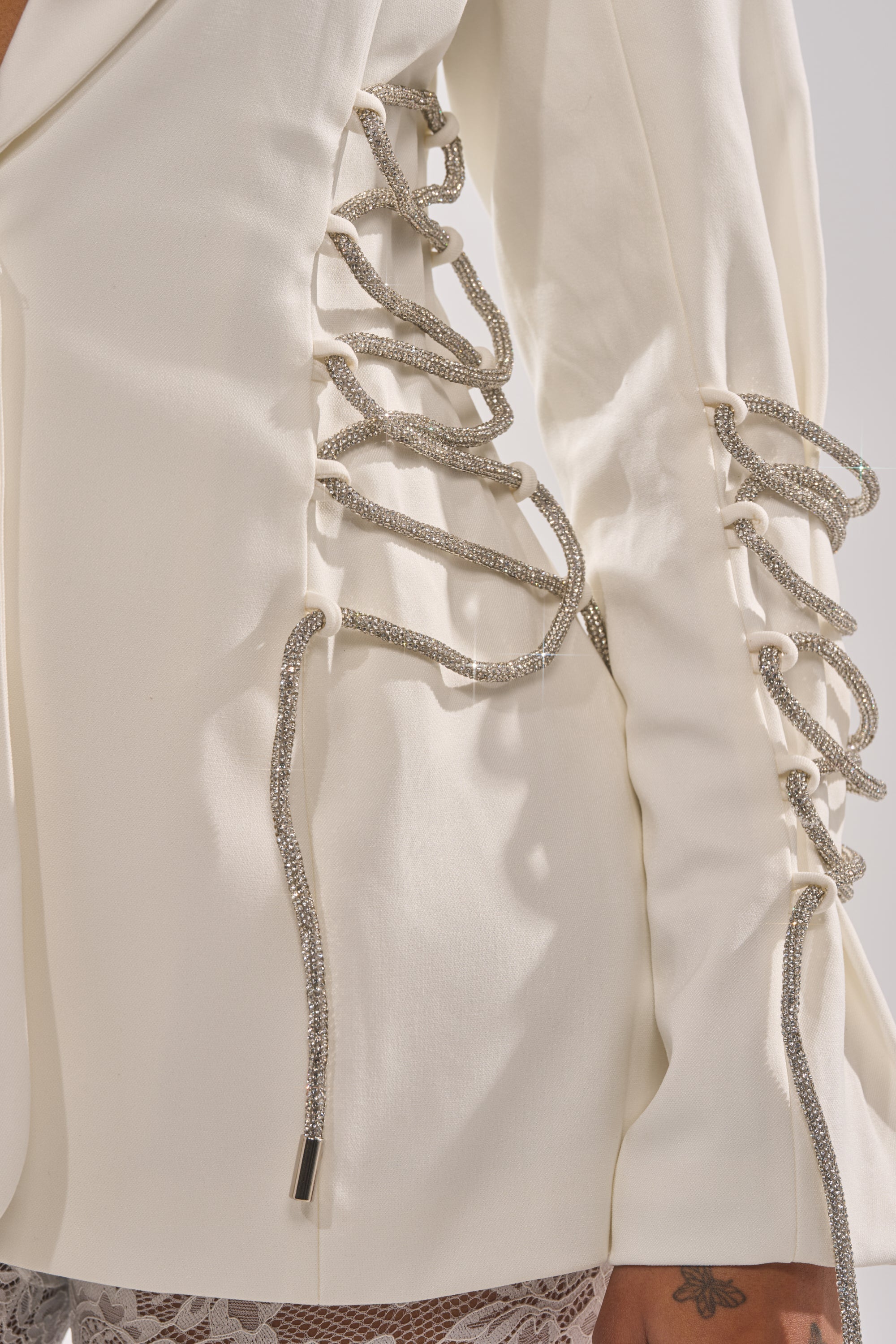 PRETTY PLEASE LACE UP BLAZER