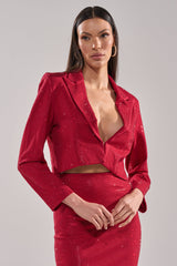 ICED OUT RHINESTONE BLAZER
