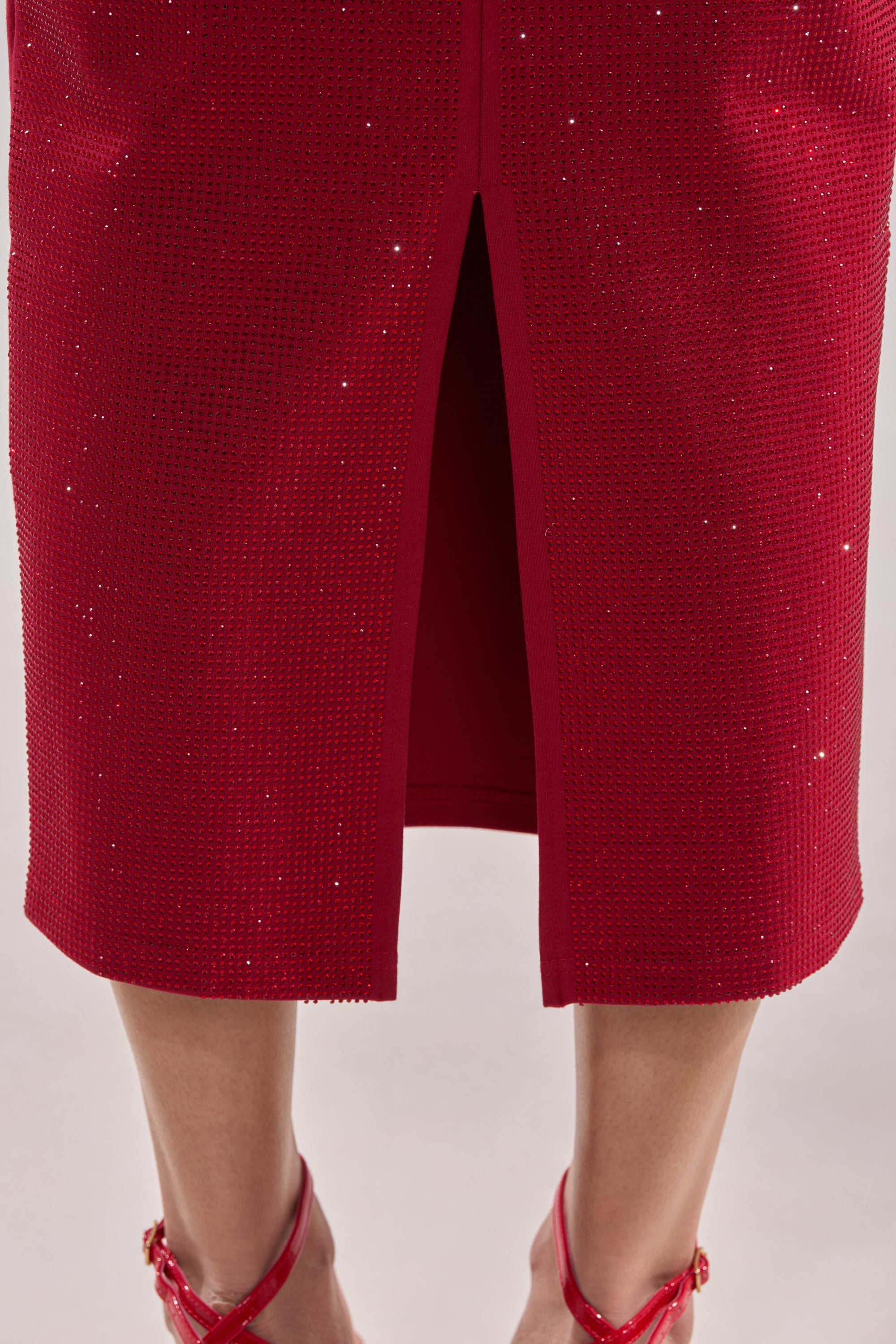 ICED OUT RHINESTONE MAXI SKIRT