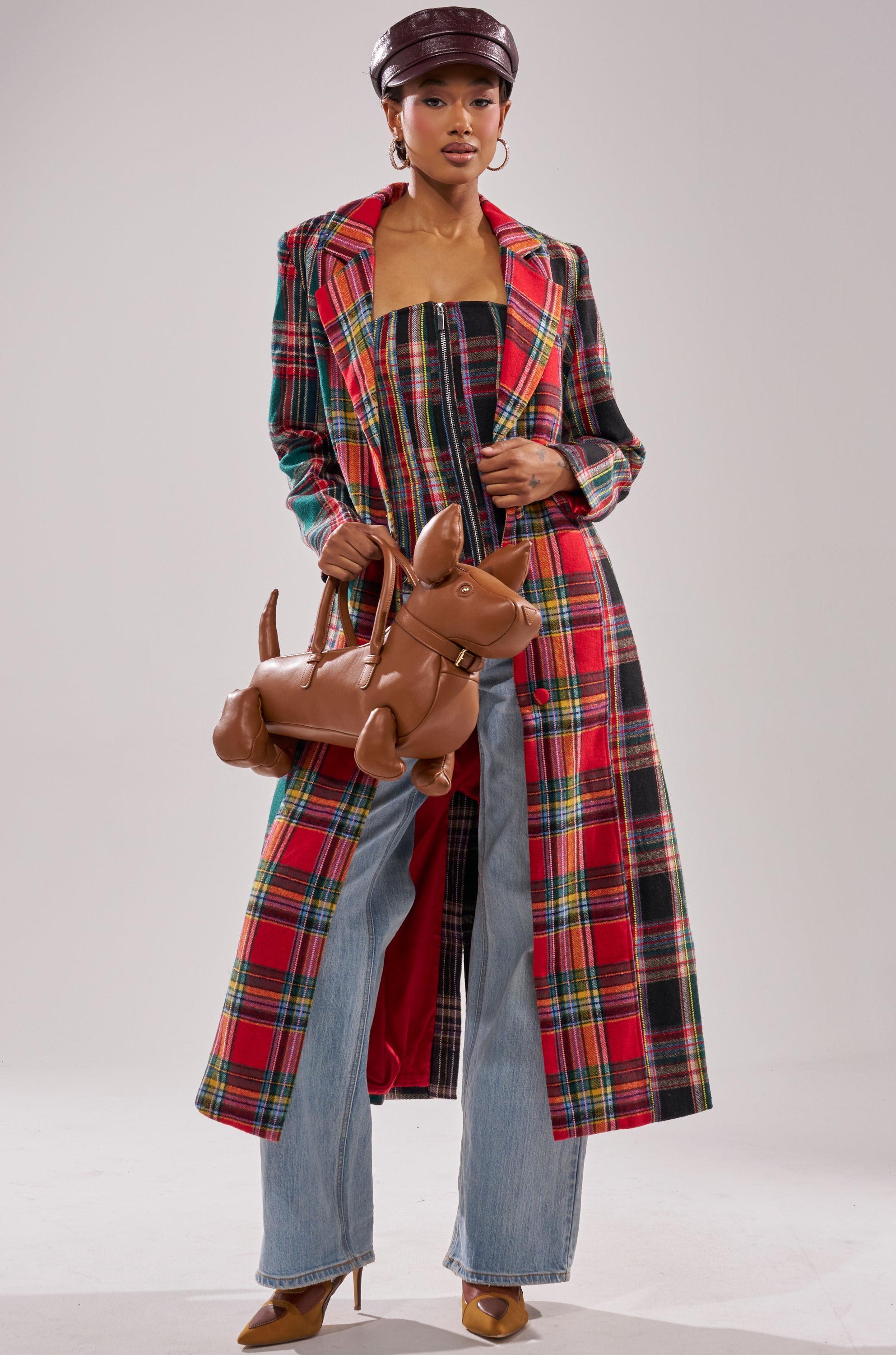 TALK TO ME NICE PATCHWORK TRENCH