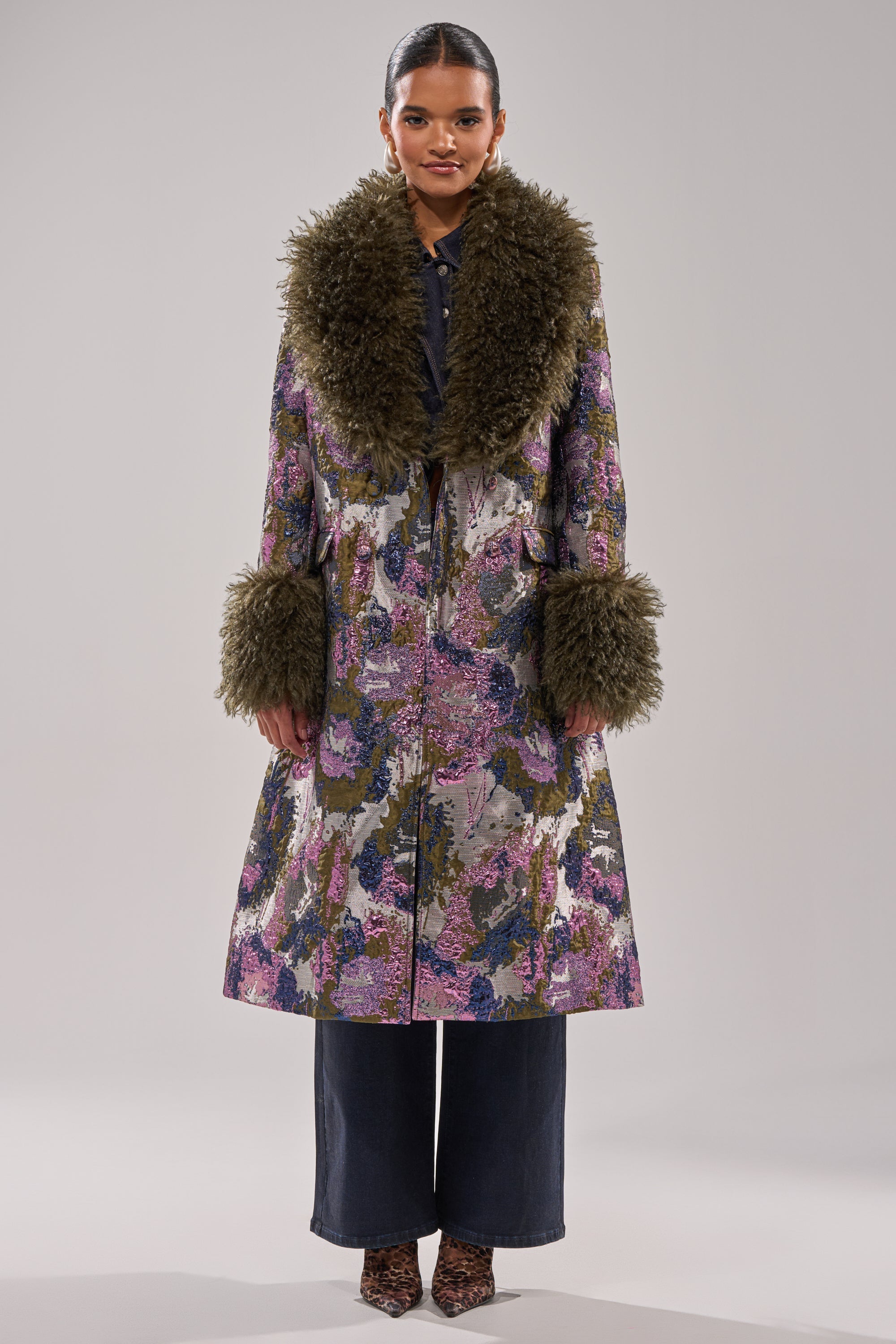 GEORGINA BROCADE TRENCH
