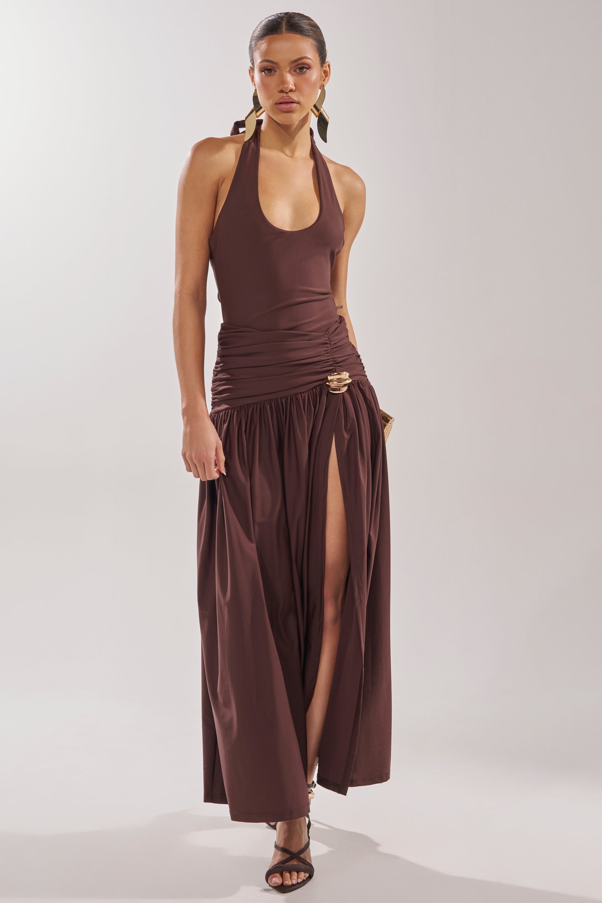 PERFECT RUCHED MAXI SKIRT