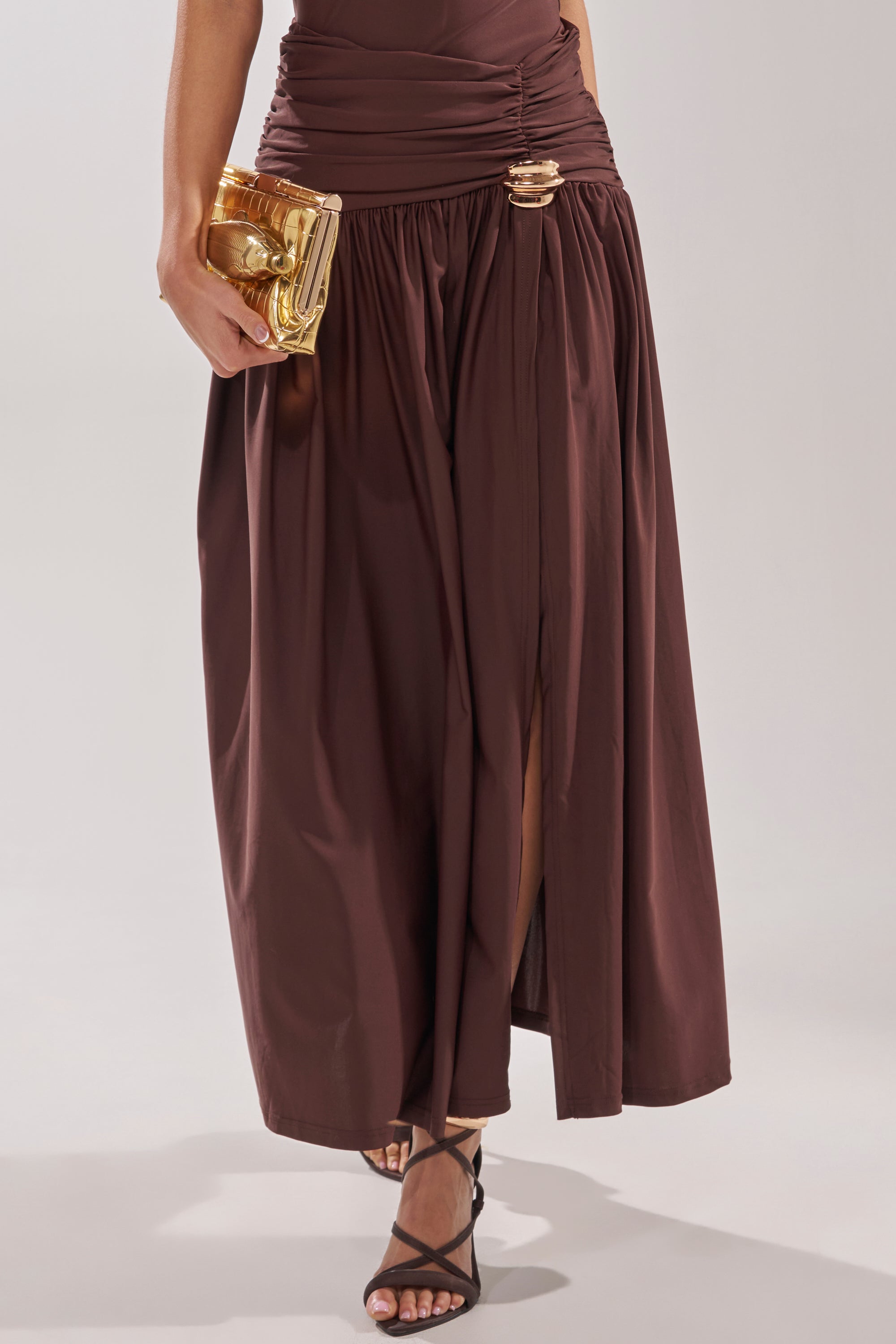 PERFECT RUCHED MAXI SKIRT
