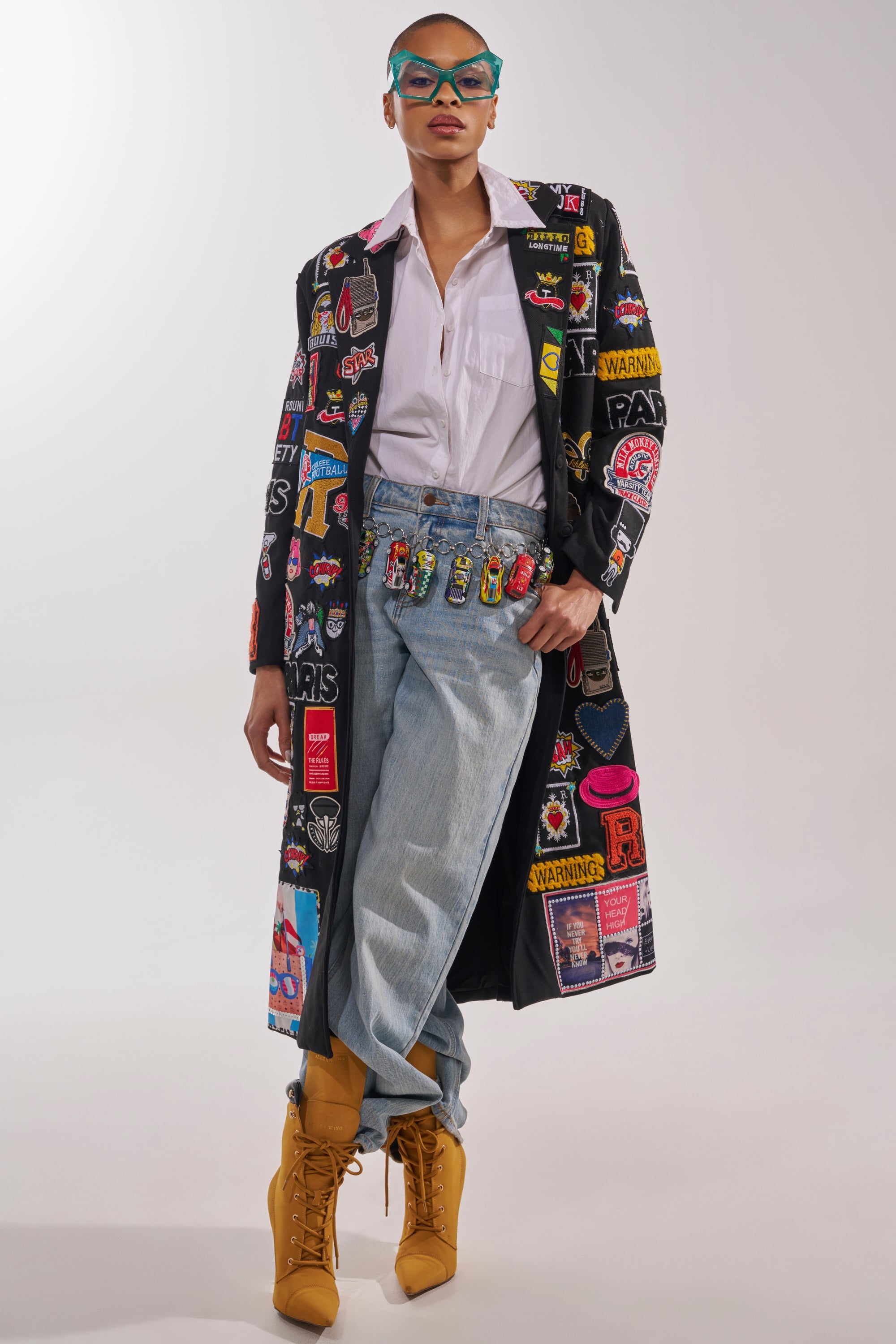 EVERYWHERE I AM PATCHWORK TRENCH