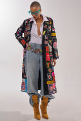 EVERYWHERE I AM PATCHWORK TRENCH