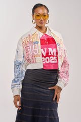 BEEN AROUND THE BLOCK EMBROIDERED BOMBER