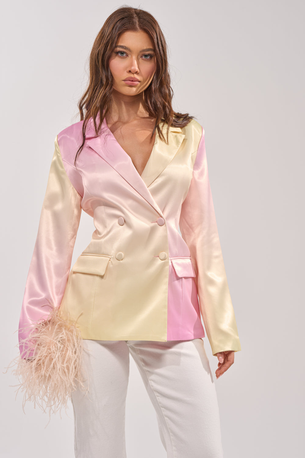 SWEET TALK SATIN BLAZER