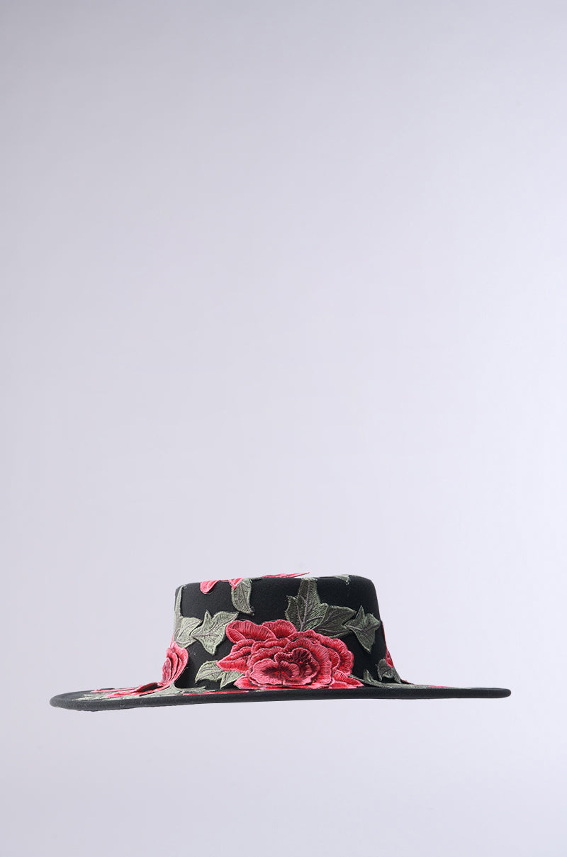 ALIYA FLORAL BRIM HAT
