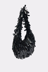 THE NOSTALGIA SEQUIN PURSE IN BLACK