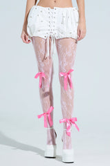 PRETTY IN PINK BOW TIGHTS