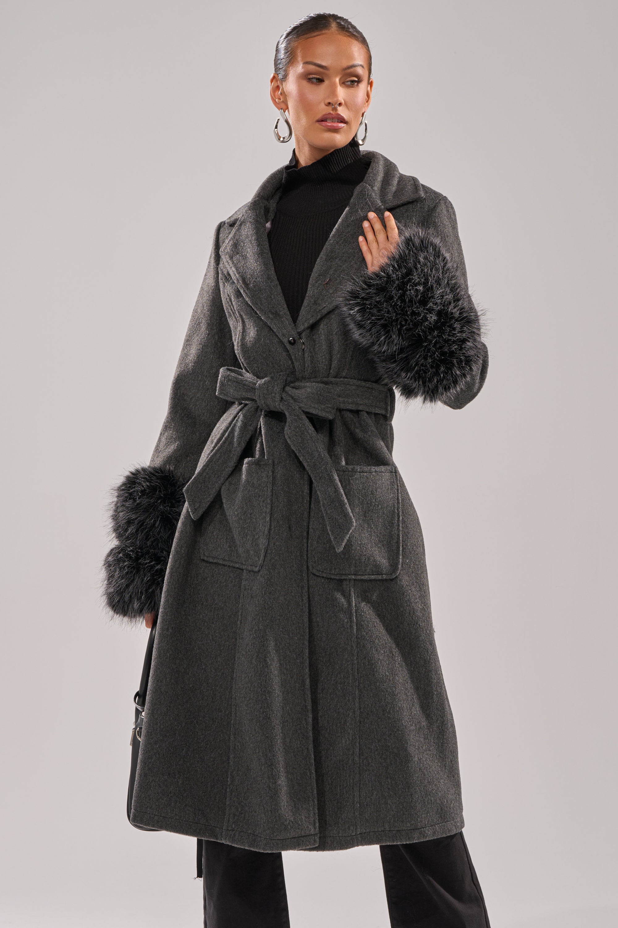 HARMONY FUR TRIM TRENCH