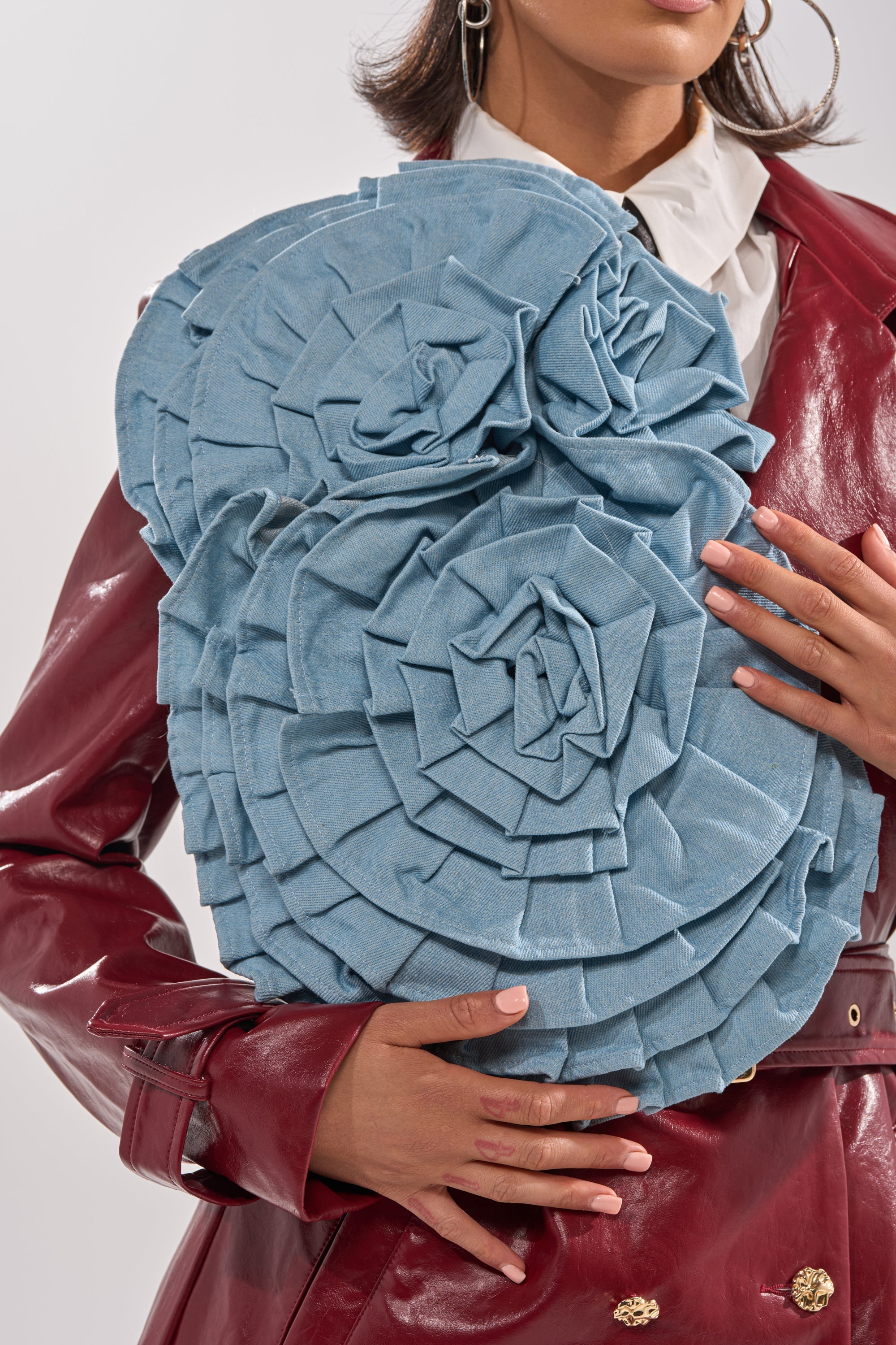 SO FINE DENIM BROOCH