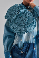 SO FINE DENIM BROOCH