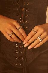 SPEND IT RHINESTONE RING SET