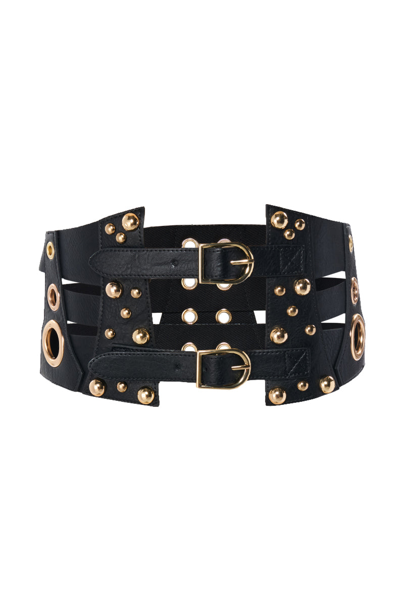 EMBELLISHED LIFE FAUX LEATHER BELT
