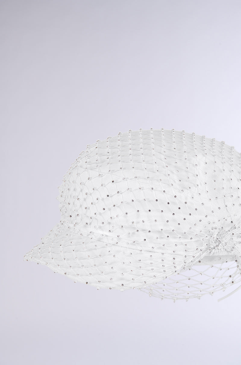 HERE FOR IT RHINESTONE HAT