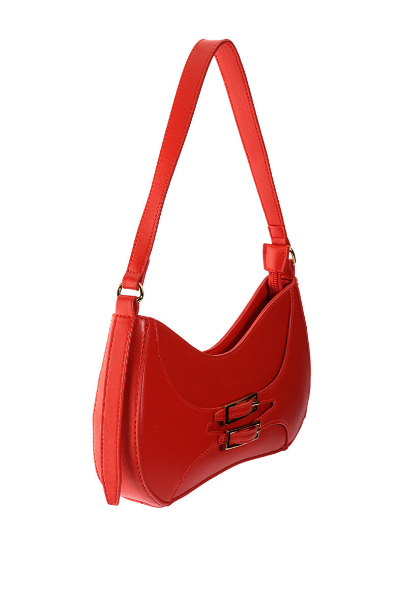 ORTIZ SHOULDER BAG IN RED PU