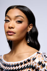 SILVER BALL EARRING