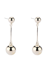 SILVER BALL EARRING